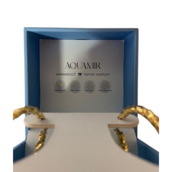 Aquamir Gold Tone Twisted Boxed Hoop Earrings - Picture 4 of 5